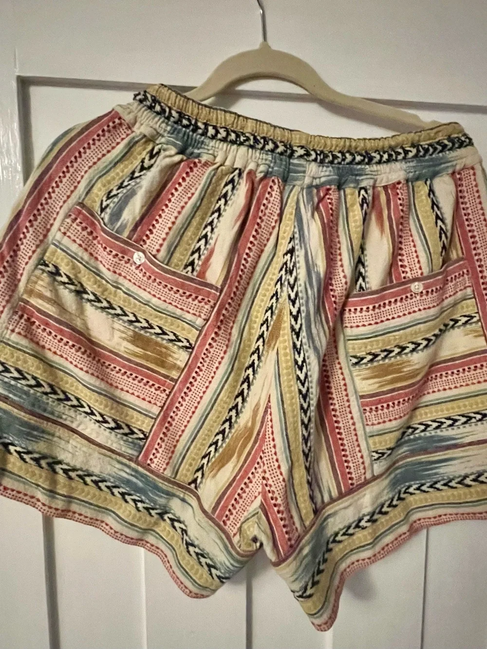 Dylan Colorful Striped Elastic Waist Shorts
